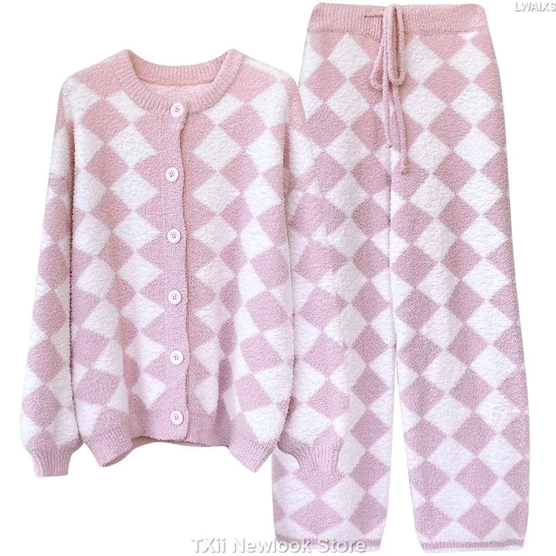 Пижама TXii Newlook с бриллиантами Женская осенне-зимняя мягкая удобная утепленная