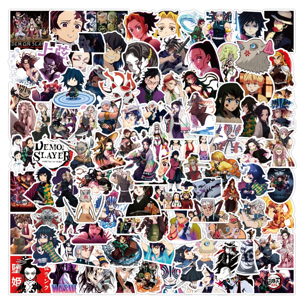 

10/50/100Pcs/Pack Anime Demon Slayer Graffiti Stickers For Laptop Luggage Bicycle Skateboard Computer Waterproof Decal Sticker