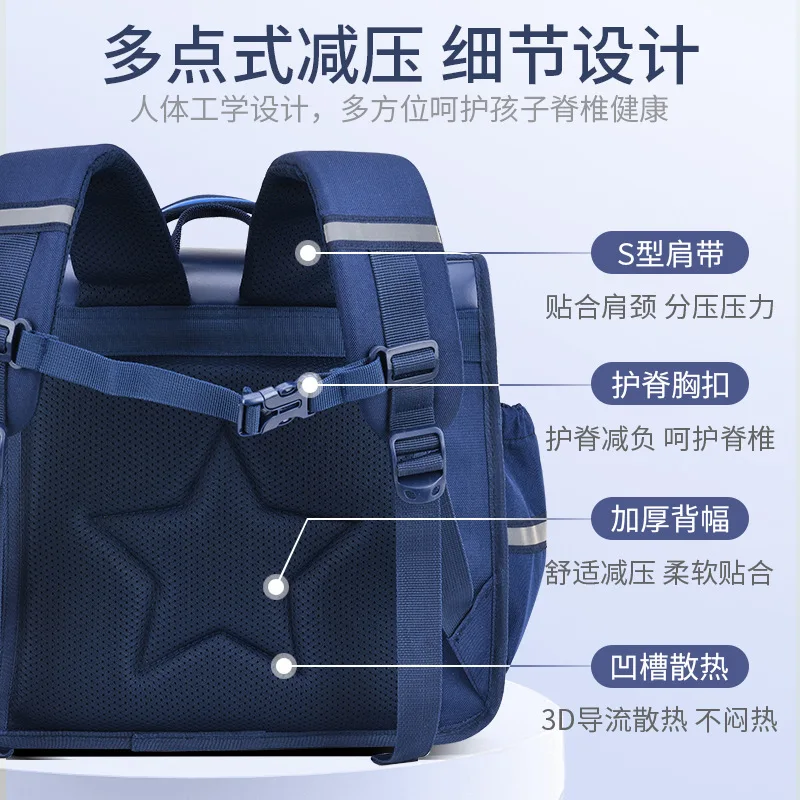 New School Bags For Boys Girls England Style Primary Student Shoulder Orthopedic Backpack Large Capacity Water Proof Mochila