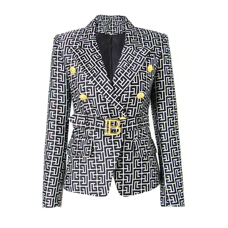 

Женский двубортный Блейзер, приталенный Блейзер с длинным рукавом, дизайнерский пиджак, новинка 2023