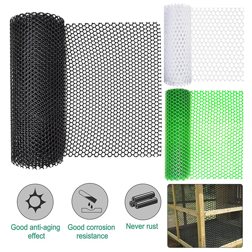 

40x300cm Universal Plastic Chicken Wire Fence Mesh Hexagonal Fencing Wire for Gardening Poultry Floral Netting Breeding Net