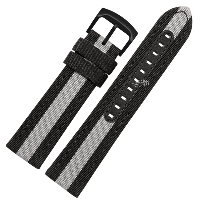 Ремешок нейлоновый парусиновый для мужских часов серии Луиджи 22 мм |