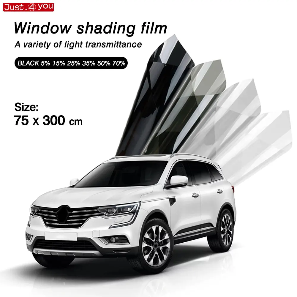 

300X75cm Car Glass Solar Film Explosion-proof Sunscreen Heat Insulation Foil Auto Window Tint Film Accessories (29.5 "X 118")
