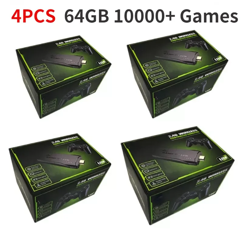 

3pcs 4pcs 20pcs 28pcs 30pcs 32pcs 60pcs Video Game Console 64G Built-in 10000 Games For VIP Clients