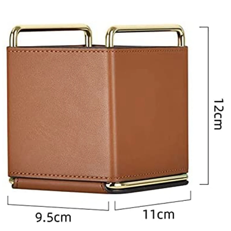 Multifunctional Leather Desktop Storage Box Office Pen Holder Cosmetic Manager Organisar Case(Blue) | Дом и сад