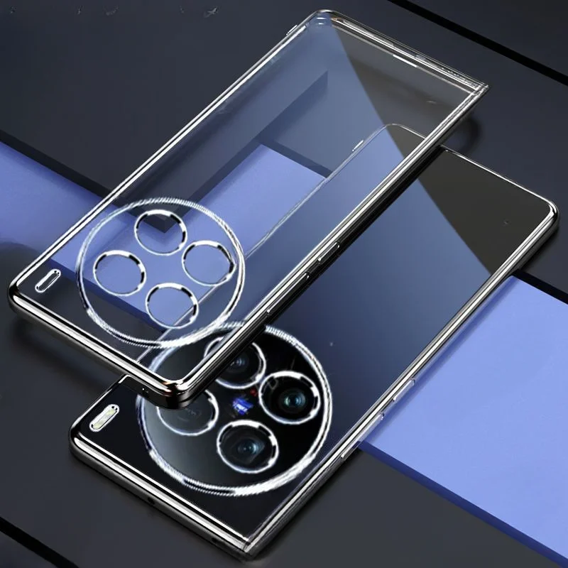 Гальванизированный противоударный Прозрачный чехол для телефона Vivo X100 ультра