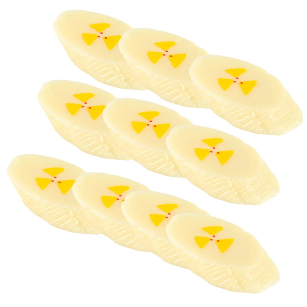 

Искусственные бананы 10 шт., искусственные бананы, фрукты, искусственные ломтики для столовой, аксессуары «сделай сам»