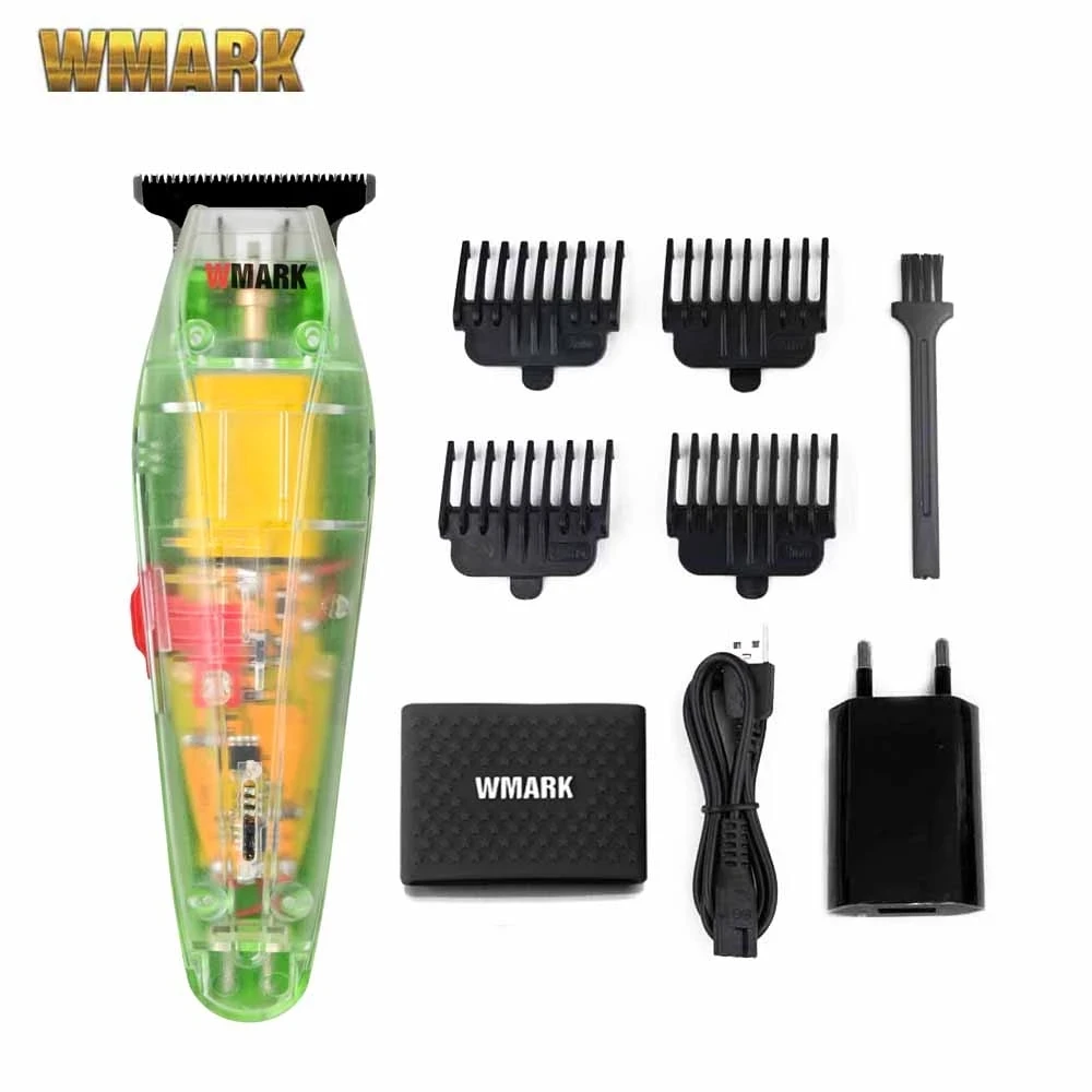 

WMARK New NG-202 Transparent Style Detail Trimmer Professional Rechargeable Clipper 6500 RPM With 1400 Battery