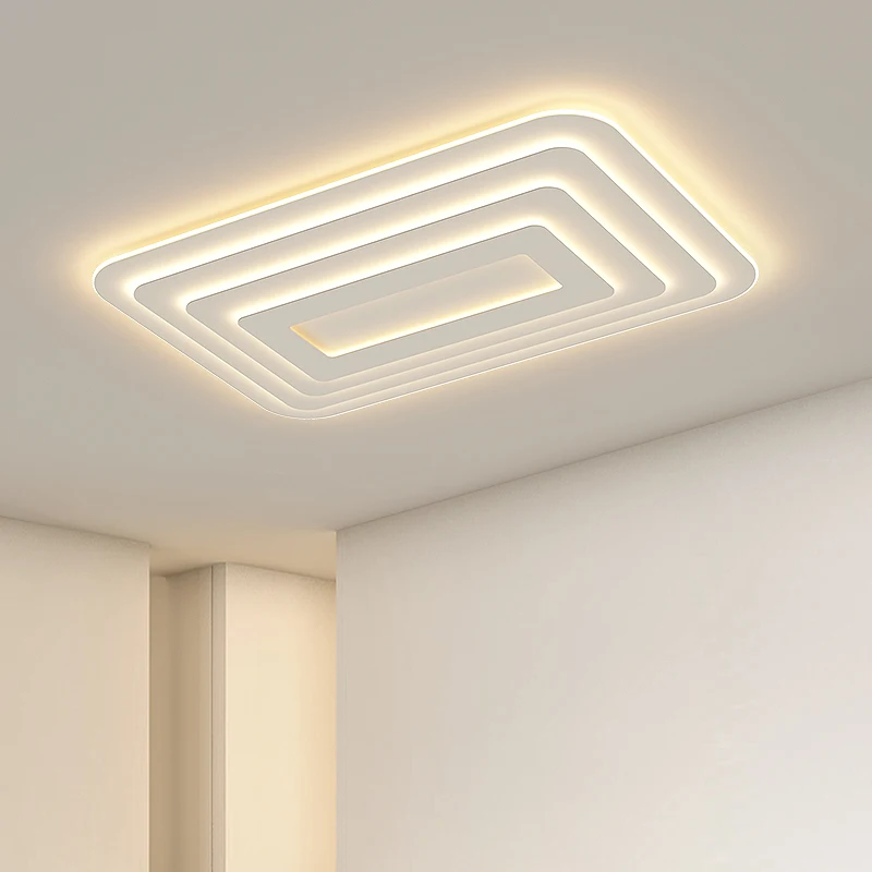 

Sky City Iron Art Modern Ceiling Light Remote Control White LED Ceiling Light Living Room Room Bar Shop