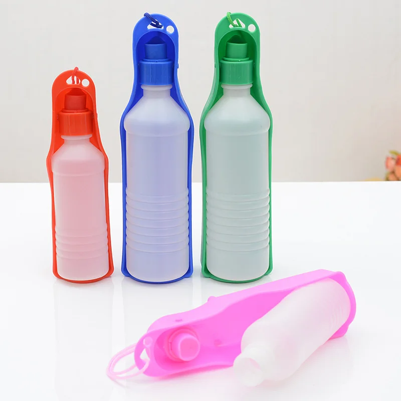 

250ml Creative Pet Dog Drink Water Bottle Plastic Portable Water Bottle Pets Outdoor Travel Drinking Water Feeder Bowl