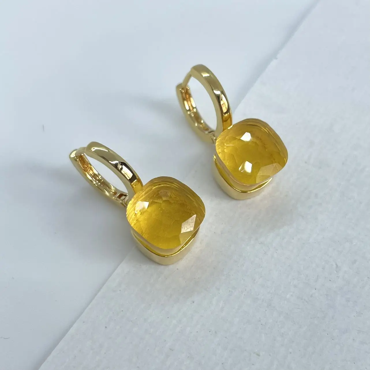 Classic Crystal Candy Earrings For Women 32 Colors Crystal Earrings Gold Plated Sweet Candy Style Earrings Fashion Jewelry