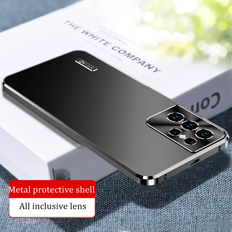 

Metal Magnetic case for Samsung Galaxy S23 S22 S21 Ultra all inclusive Lens frosted aluminium alloy ultra-thin protective cover