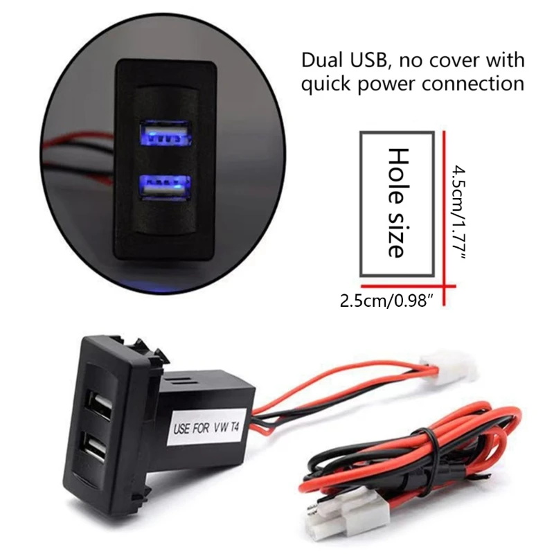 QM82 Быстрое автомобильное зарядное устройство с двумя USB-портами 12–24 В для адаптера зарядного устройства розетки (art.: 3920c8a1aab21) - 3920c8a1aab21