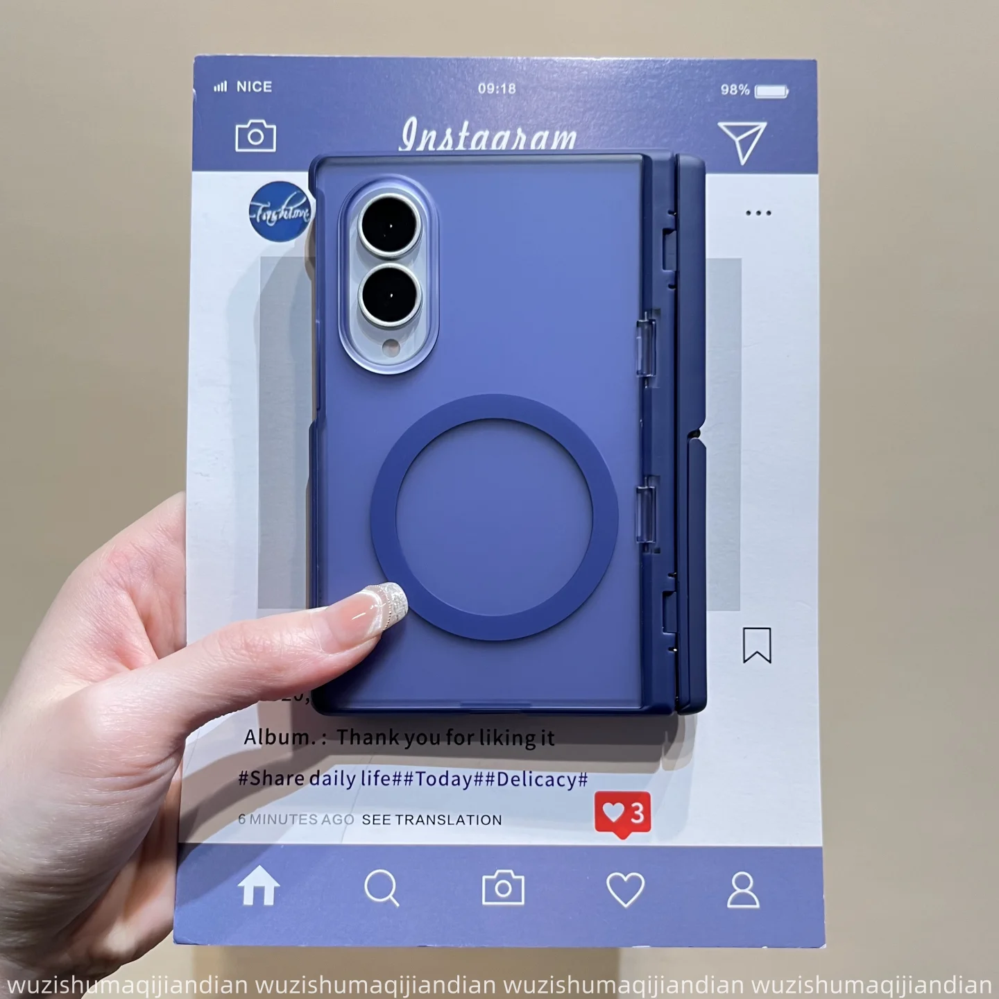 Фото Чехол для Samsung Galaxy Z Fold 8 Wide, прозрачный, с магнитной вертикальной подставкой, защита от падения, для Galaxy Z Fold 8 Wide. №3