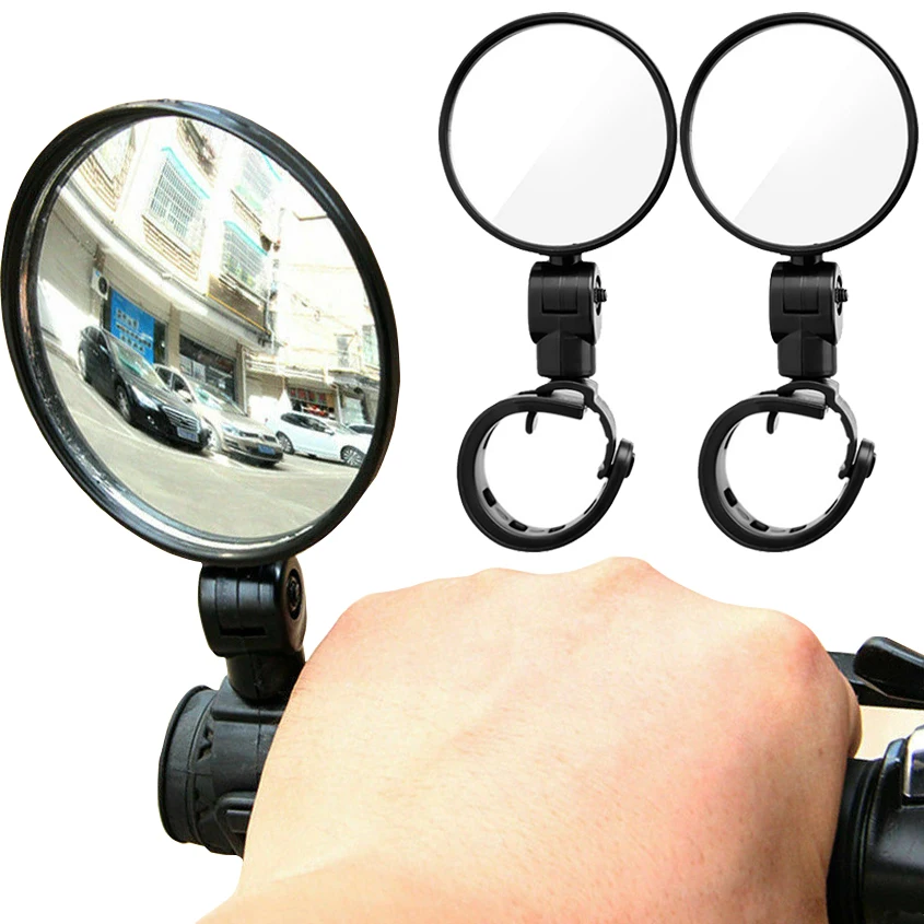 

Rearview Mirror for Bicycle Motorcycle Handlebar Mount 360 Rotation Adjustable Bike Wide Angle Modified Convex Mirror Reflector
