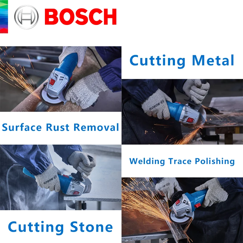Фото Bosch GWS 800 электрическая угловая шлифовальная машина проводная 220 В полировальный станок для резки 100 мм шлифовальный станок для дисков профессиональные электроинструменты №5
