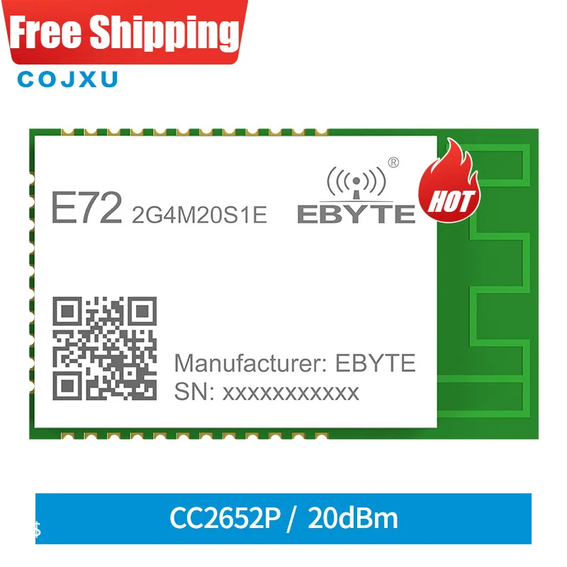 

CC2652P Zigbee 3,0 2,4 ГГц беспроводной модуль 20 дБм большой диапазон 700 м ARM MCU SMD BLE 5,0 Стандартный SOC передатчик приемник