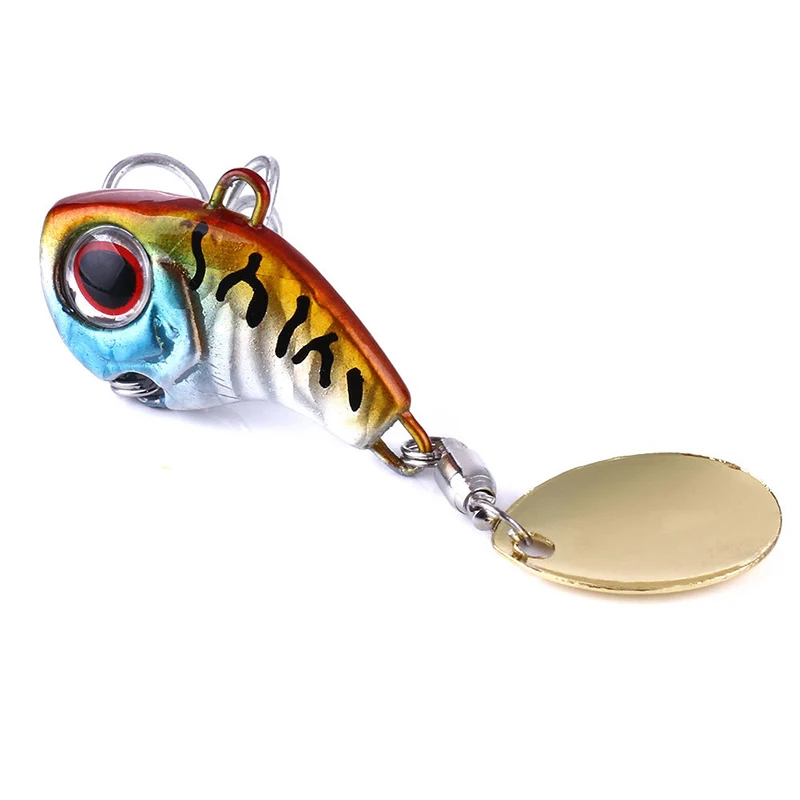 ZWICKE 9g 16g 21g Spinning Metal VIB Vibrating Lure Spinning Spoon Fishing Lure Trout Winter Fishing Hard Vib Rotating Sequins enlarge