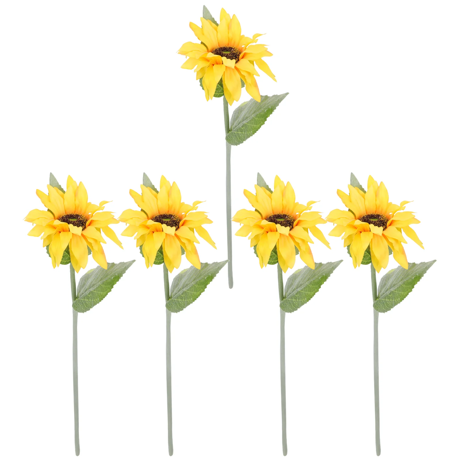 

Sunflower Fake Flower Bouquet Hand Stem Wedding Faux Decor Branchfiller Vase Bride Touch Real Pick Yellow Arrangementornament