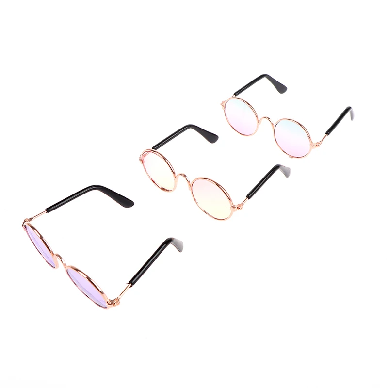 Для 12 ''кукол хиппи прозрачные линзы круглая оправа глазные очки 2022 самые