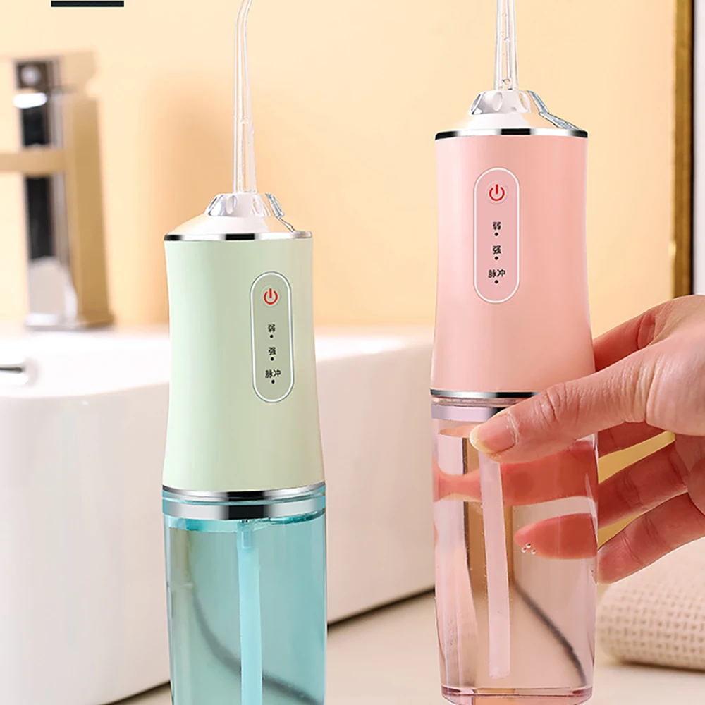 

Новый ирригатор для полости рта портативный ирригатор для полости рта USB Перезаряжаемый 3 режима IPX7 200 мл вода для чистки зубов Amy Прямая пост...