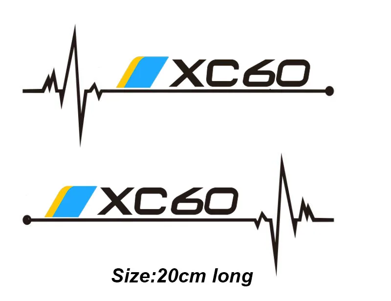 Наклейки для кузова автомобиля Volvo S60 S7 S80 S40 XC90 V40 V50 V60 V70 S90 V90 XC60 XC40 XC70 AWD T6 C30 C70 2 шт. -