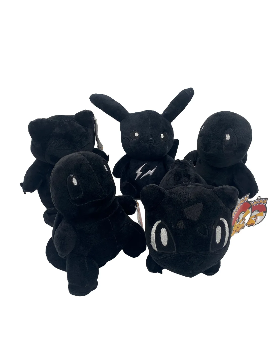 

20cm Anime Graffiti Black Pikachu Pokemon Bulbasaur Charmander Psyduck Snorlax Squirtle Mew Toys Figure Dolls Kids Gifts
