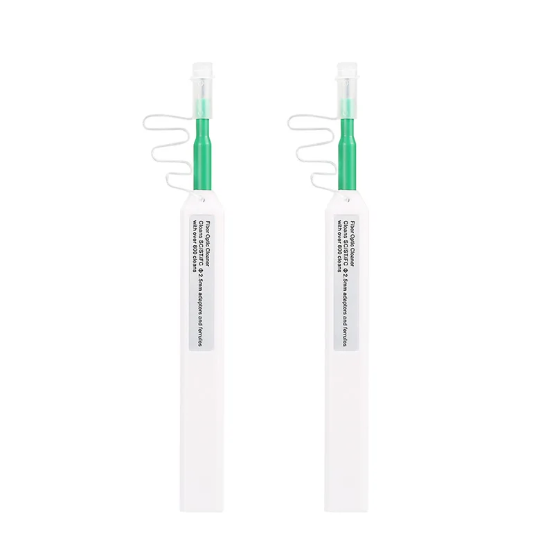 2Pcs SC/FC/ST 2.5mm LC/MU 1.25mm Fiber Optic Cleaning Pen One-Click Cleaning Fiber Cleaner Tools Optical Fiber Connector Cleaner