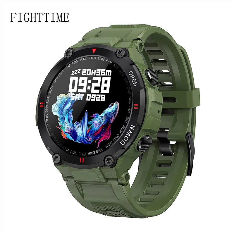 

FIGHTTIME Outdoor Sport Waterproof Smart Watch Heart Rate Blood Pressure Blood Oxygen Bluetooth Call Smart Watch For IOS Android