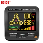BSIDE цифровая розетка тест er умный детектор напряжения RCD GFCI NCV тест большой дисплей Розетка проверки ЕС США Великобритания вилка заземления нулевой линии