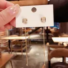 Серьги женские длинные с кисточками, корейский стиль, 2021