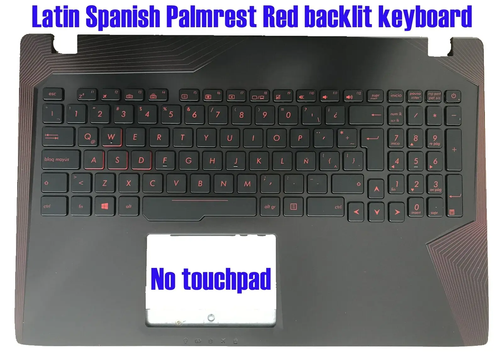 Клавиатура с красной подсветкой для ноутбука Asus FX553VD ZX553VD GL553VD 90NB0DW7-R30LA0 |