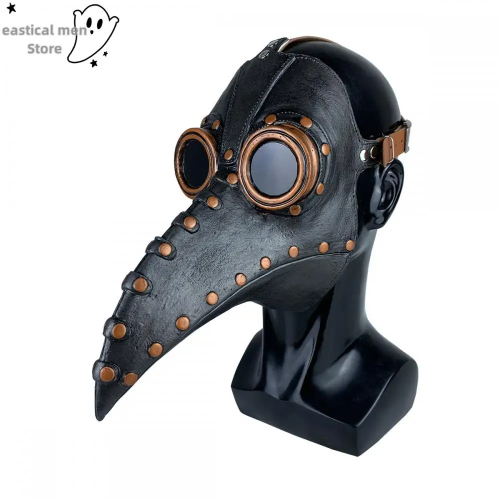 Черная резиновая маска чумного доктора на Хэллоуин длинный нос птица клюк