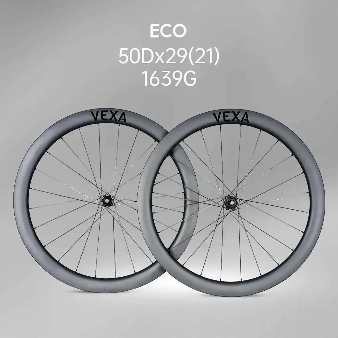 VEXA ECO Дисковый дорожный велосипед 700C Колесная пара из углеродного волокна Бескамерные карбоновые колеса 3850 мм с глубиной Дисковый тормоз 4 собачки 48T (art.: 3920cf81eceb2) - 3920cf81eceb2