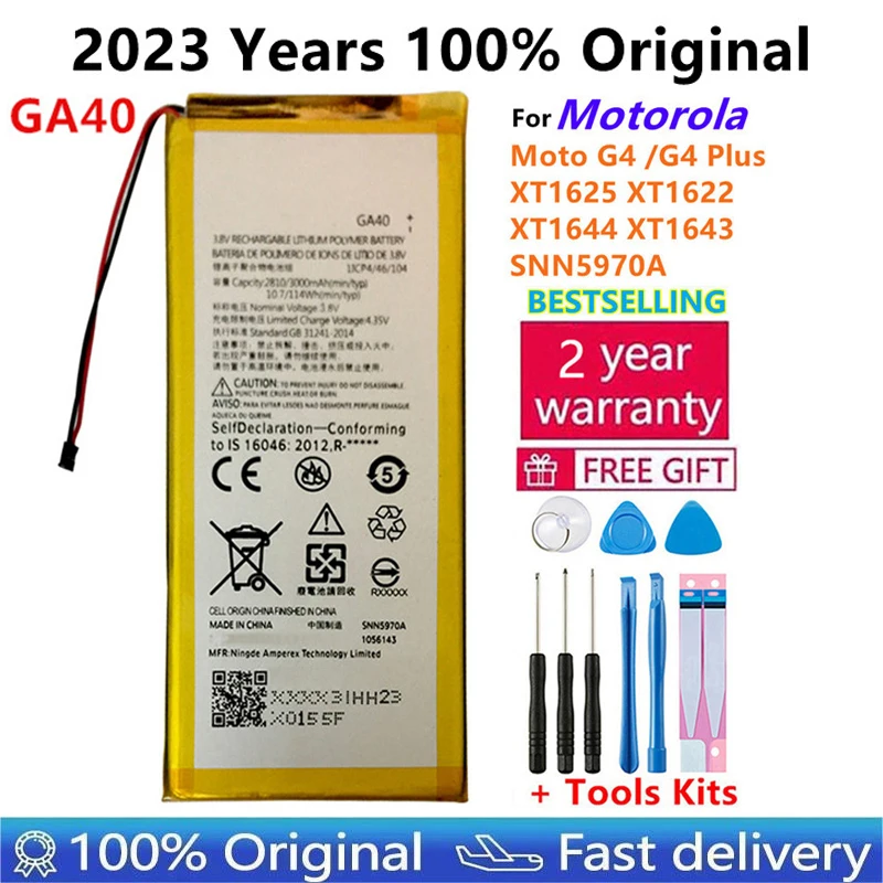 

100% genuine Original For Motorola Moto G4 /G4 Plus XT1625 XT1622 XT1644 XT1643 SNN5970A Phone 100% New 3000mAh GA40 Battery