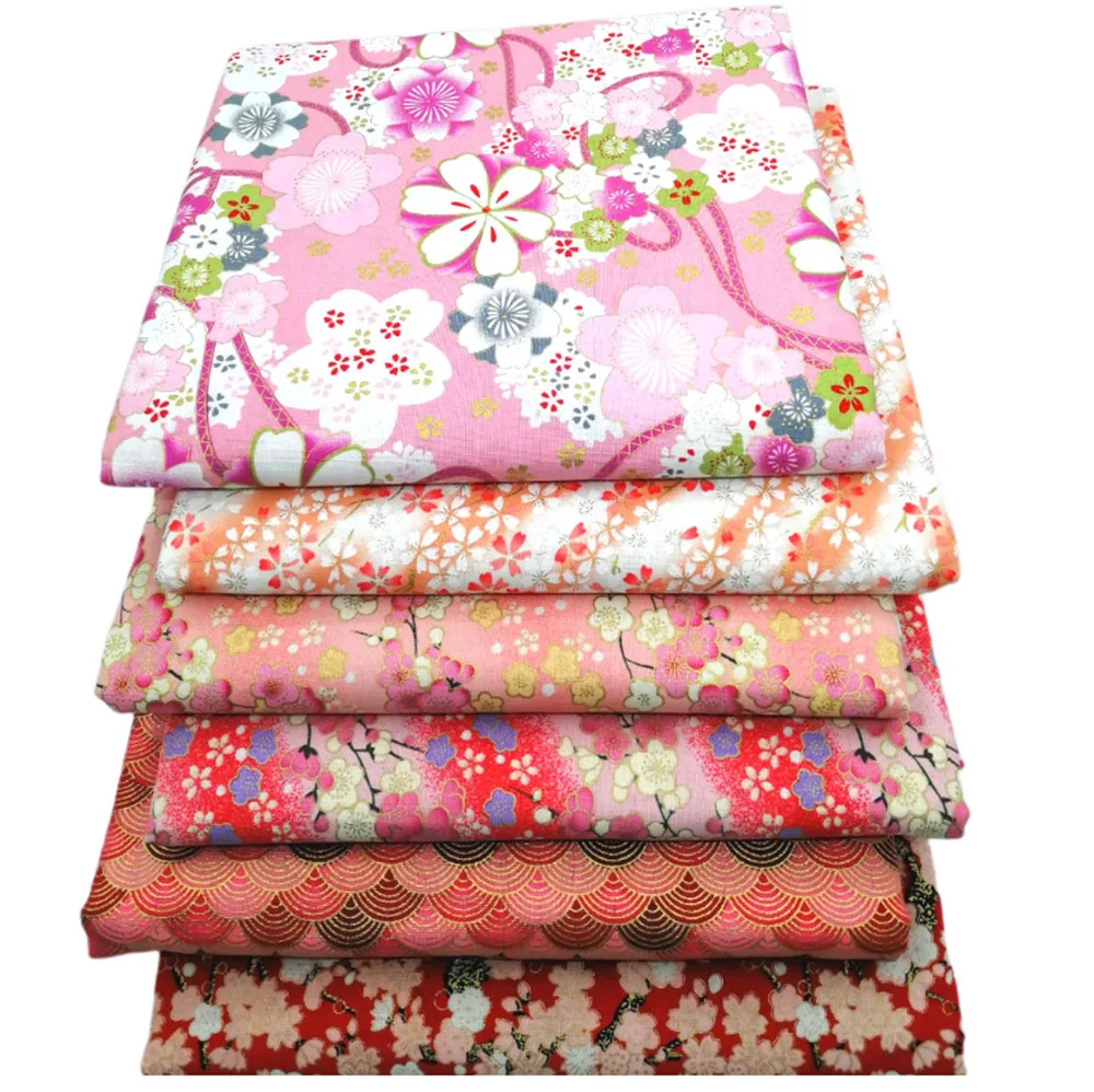 

6PCS 24*24cm Pink Series Thick Cotton Printing Fabric DIY Sewing Patchwork Crafts Clothing Material Home Textile Decoration
