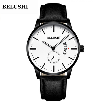 Belushi 2020 Round Refined Steel Shell And Strip Multifunctional Quartz Business Type Watch-36787