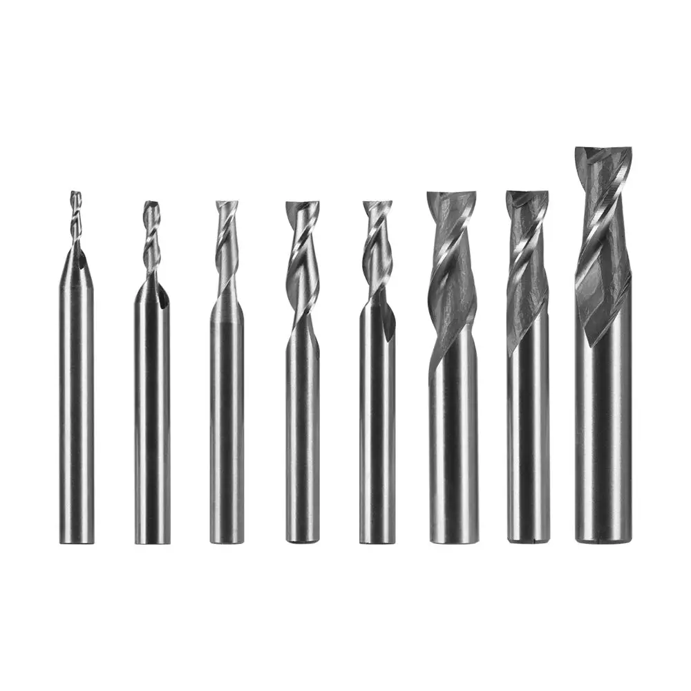 

High quality 2 Flute End Steel Wood-Cutter Tools Woodworking Drill Bits Mill Cutter Milling Cutters CNC Straight Shank