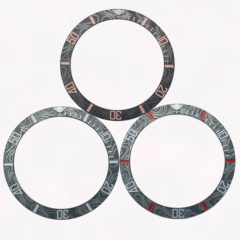 38 мм безель из углеродного волокна пескоструйный наклон керамический зеленый