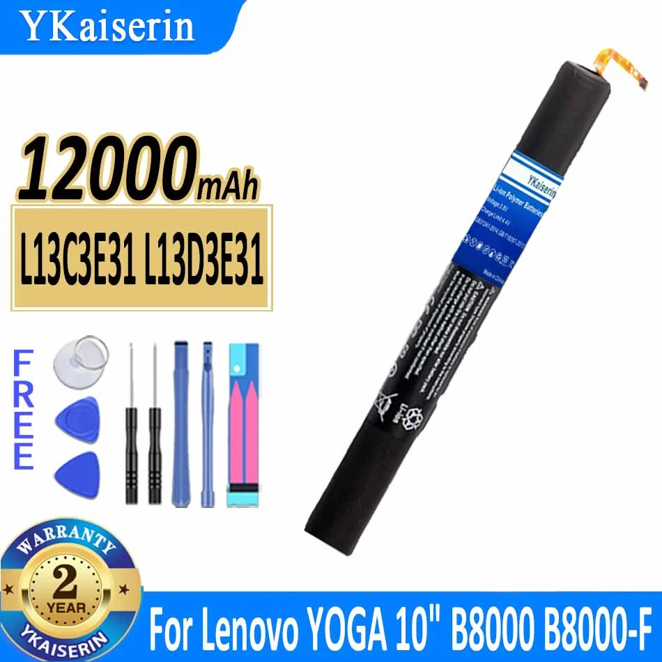 

Battery L13C3E31 L13D3E31 12000mAh For Lenovo YOGA 10" Tablet B8000 B8000-F B8000-H B8080-F B8080-H B8080-HV 60046 60047 Tablet