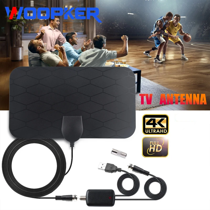 

8K TV Antenna for Global Digital TV 1080P DVB-T2 Booster HD for RV outdoor Car antenna Indoor Smart TV EU Plug