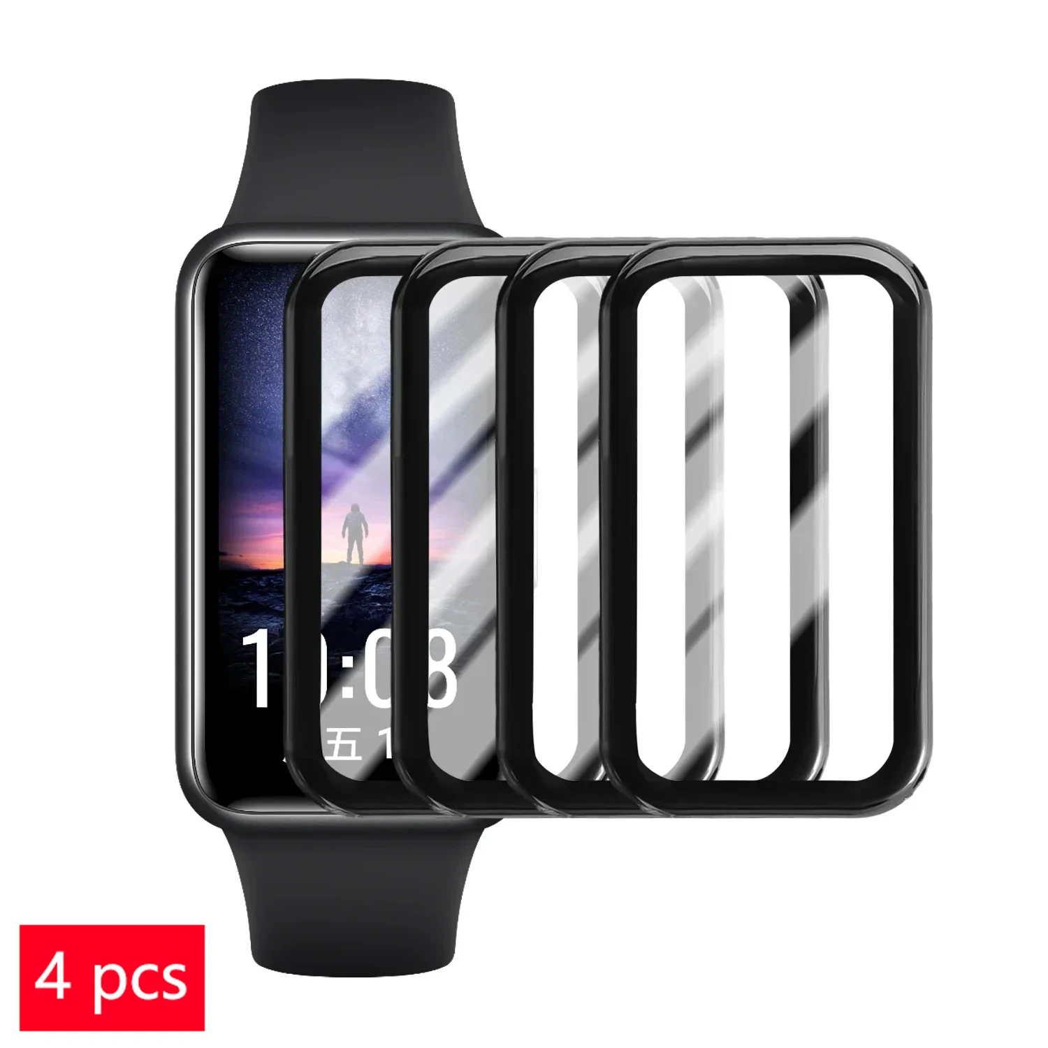 Фото 1-5 шт. Защитная пленка для экрана Xiaomi Mi Band 9 8 Active Аксессуары Мягкий изогнутый край (не стекло) для Xiaomi Redmi band 3 2 пленка №1
