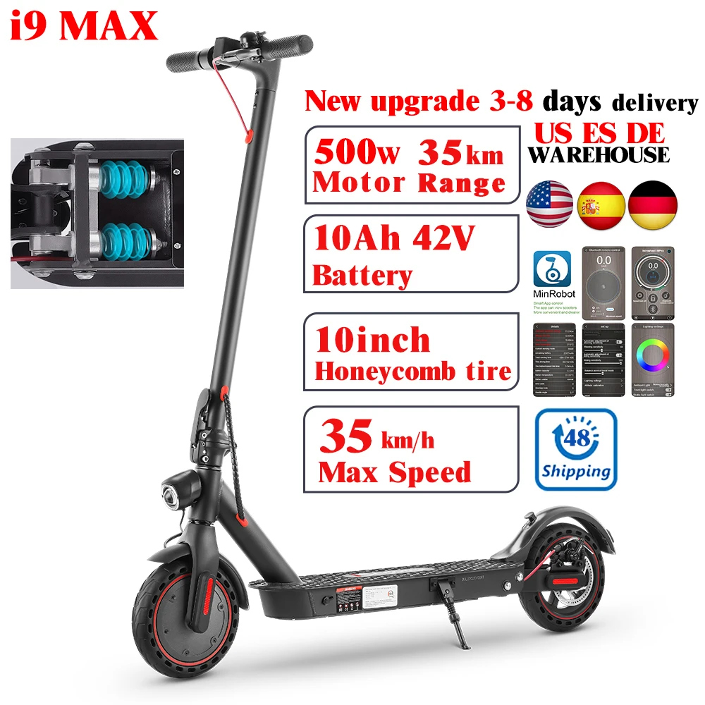 Электрические скутеры iScooter 10/8 5 дюймов складной электрический скутер для