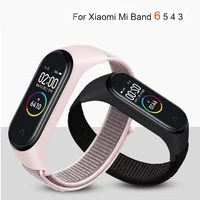 nylon loop bracelet strap for xiaomi miband 6 5 4 3 sport wristband watch belt for xiaomi mi band6 5 4 3 smart watch accessories