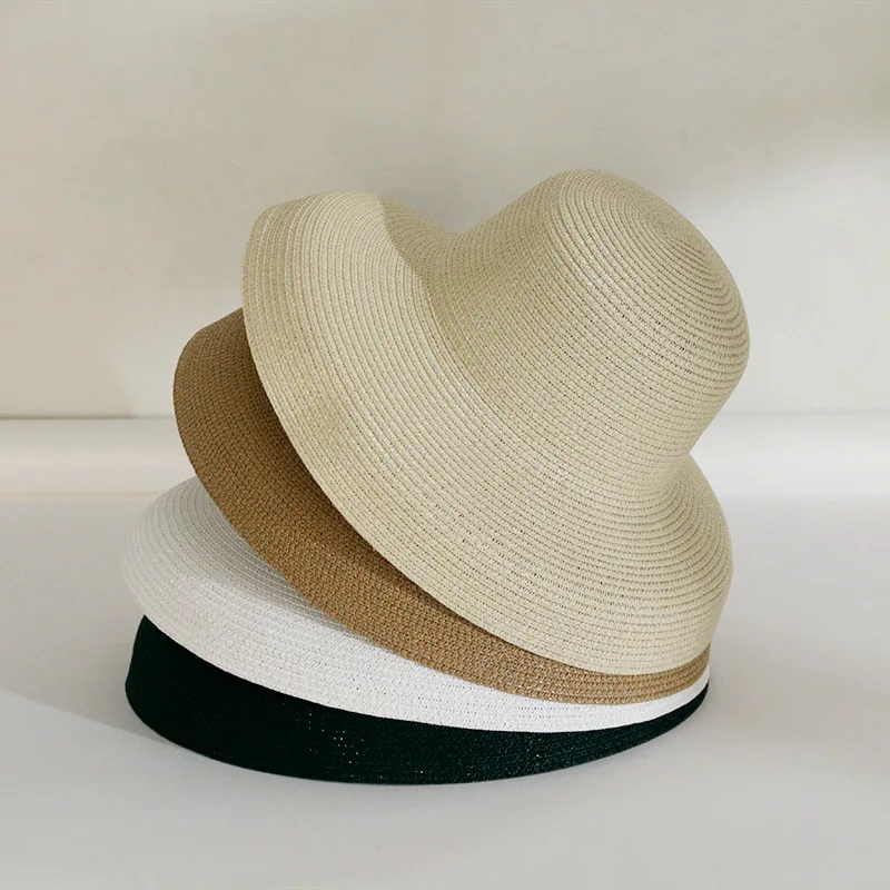 

Hepburn Wind Restoring Ancient Ways In Europe And America And Women Hat Brim Hat Summer Folding Beach Breathable Sunscreen Basin