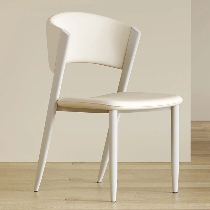 

Luxury Metal Mobile Chair Advanced Nordic Kitchen Designer Floor Chairs White Nail Meubles De Salon Balcony Furniture WXH30XP