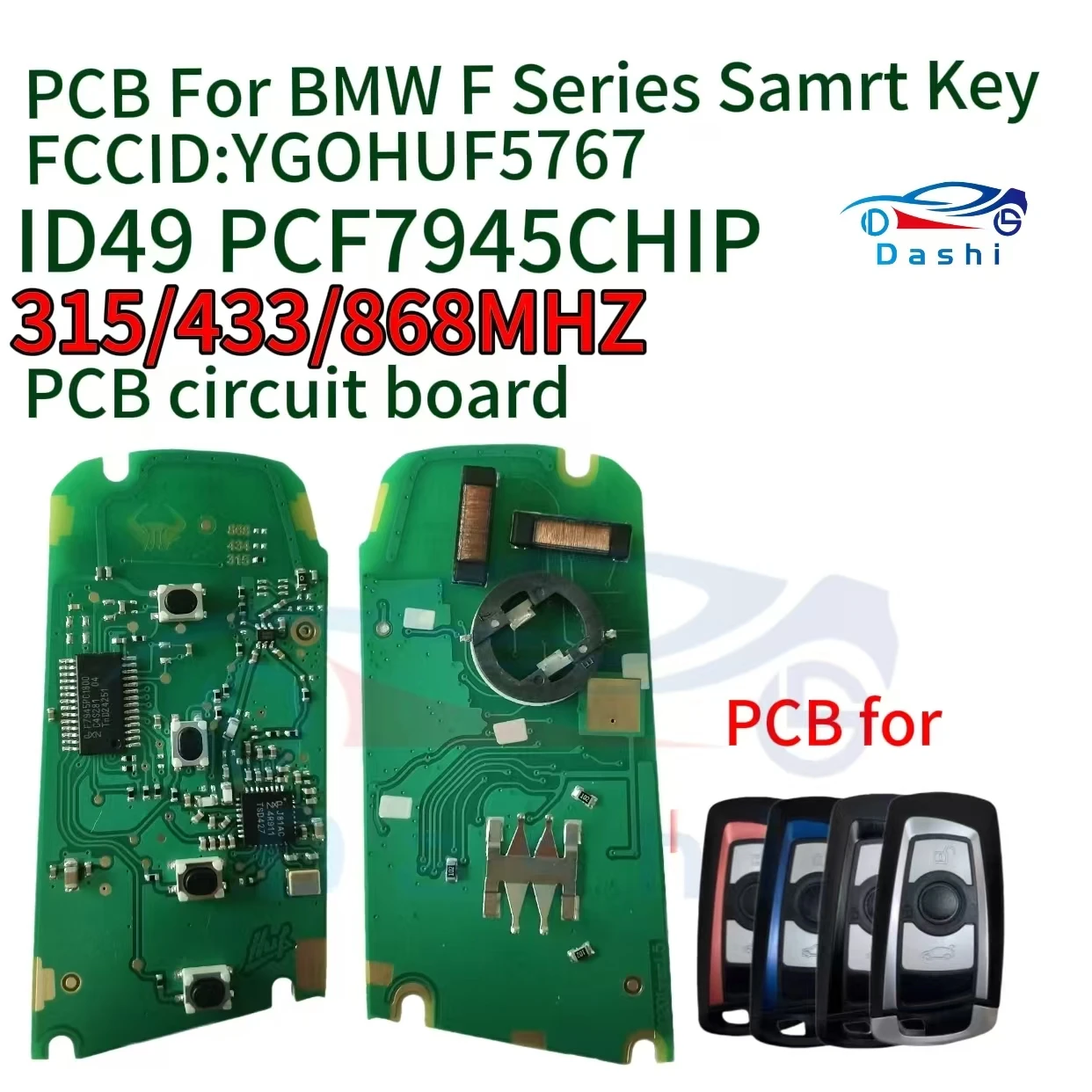 Фото PCB ключа автомобиля Dashi, для BMW 1 3 5 7 серии 523 528 535 550 318 320 325 328 330 F Система CAS4 CAS4+ ID49 HITAG-PRO №1