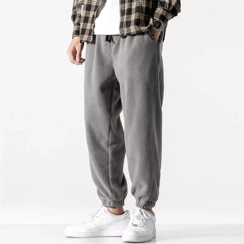 

New Loose Jogging Pants Men 2020 New Fashion Fleece Autumn Winter Warm Sweatpants Male Outdoor Straight Trousers Pantalon Hommes