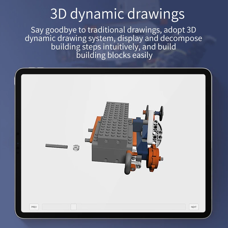 440 шт. Детский конструктор танк с дистанционным управлением |