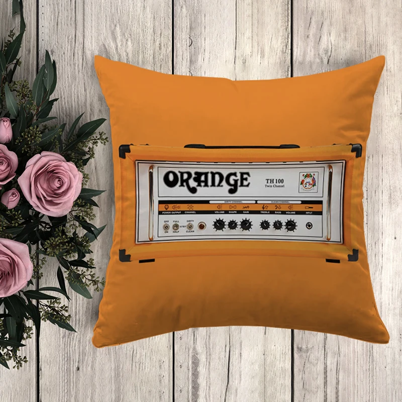 

Orange Color Amplifier Pillow Cover Cushion Covers for Bed Pillowcase 40x40 Sofa Room Decor Short Plush Dakimakura wedding Gifts